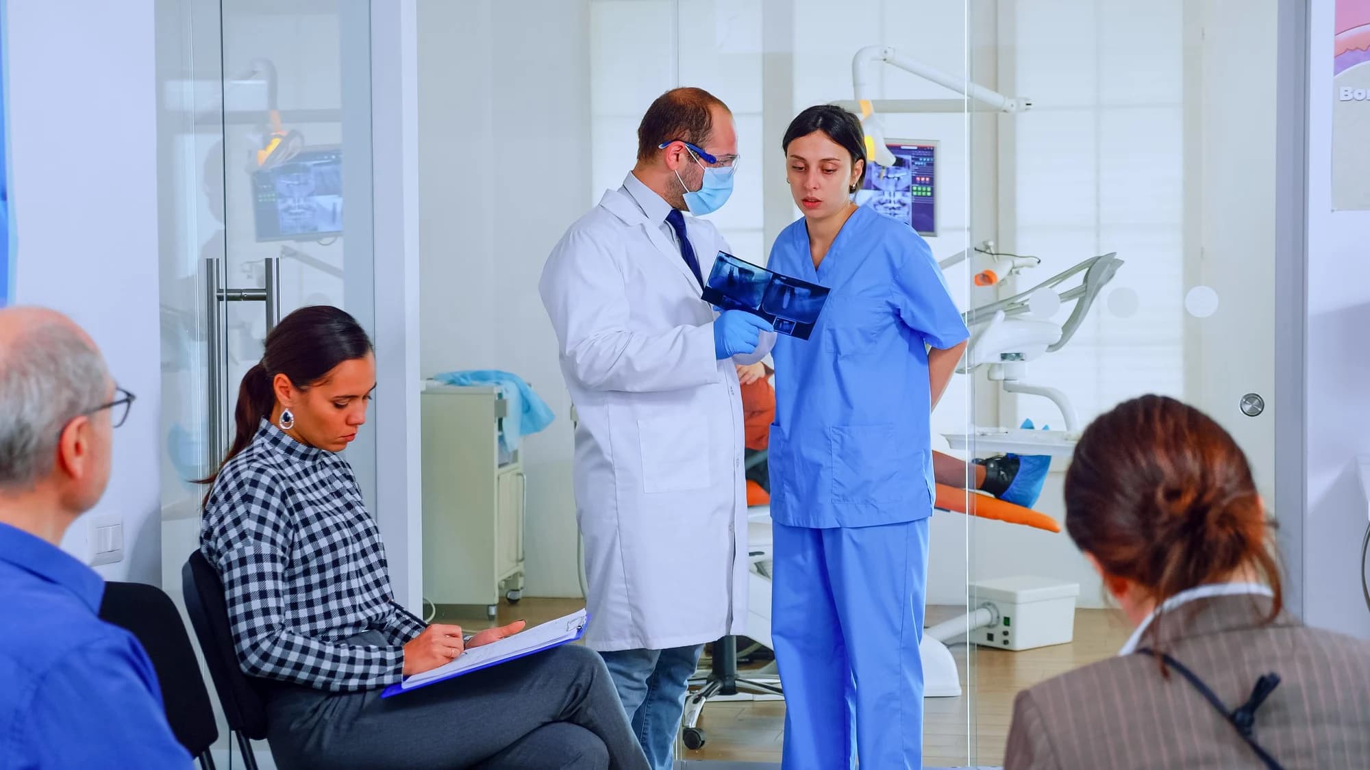Specialist working in an IVF embryology laboratory