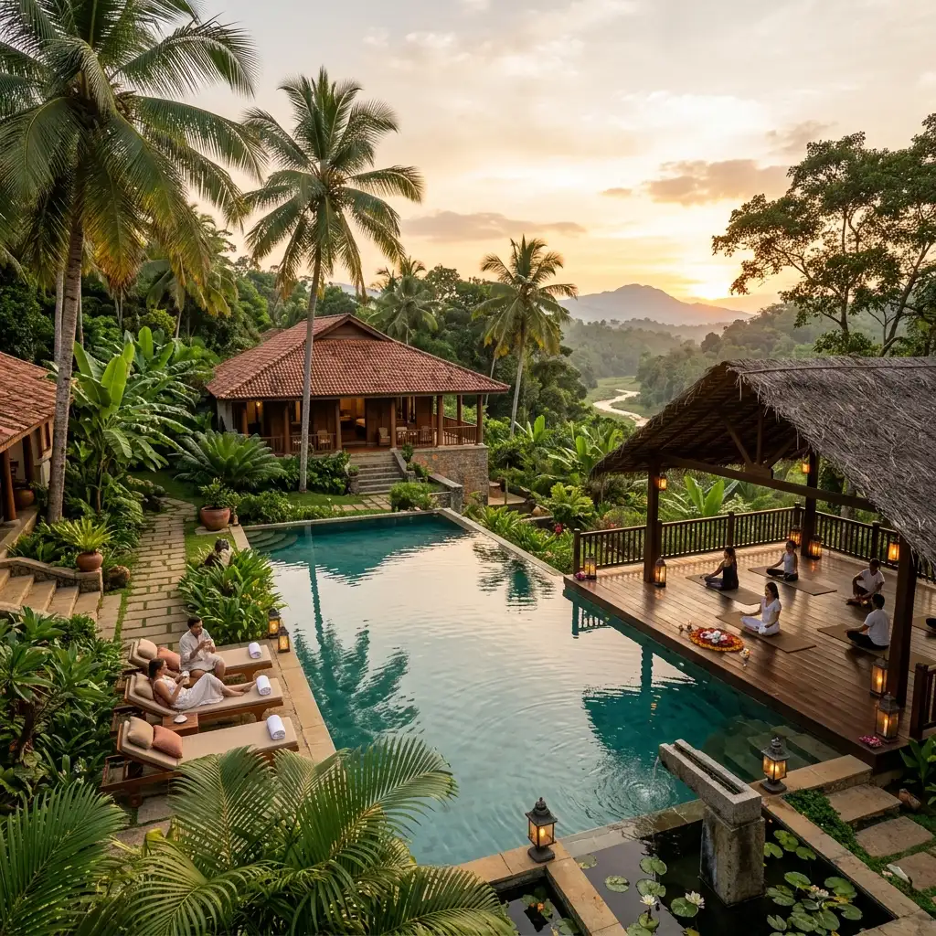 Calm wellness setting for rest and recovery